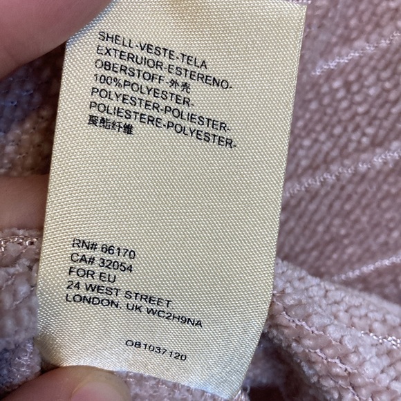 by Anthropologie Womens Size XS Chenille Dusty Pink Striped Sweater Velour Soft - Picture 7 of 10